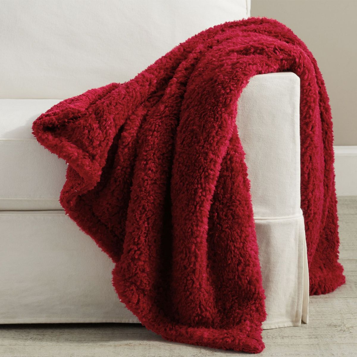 GENERICO - Manta teddy rojo 130x160