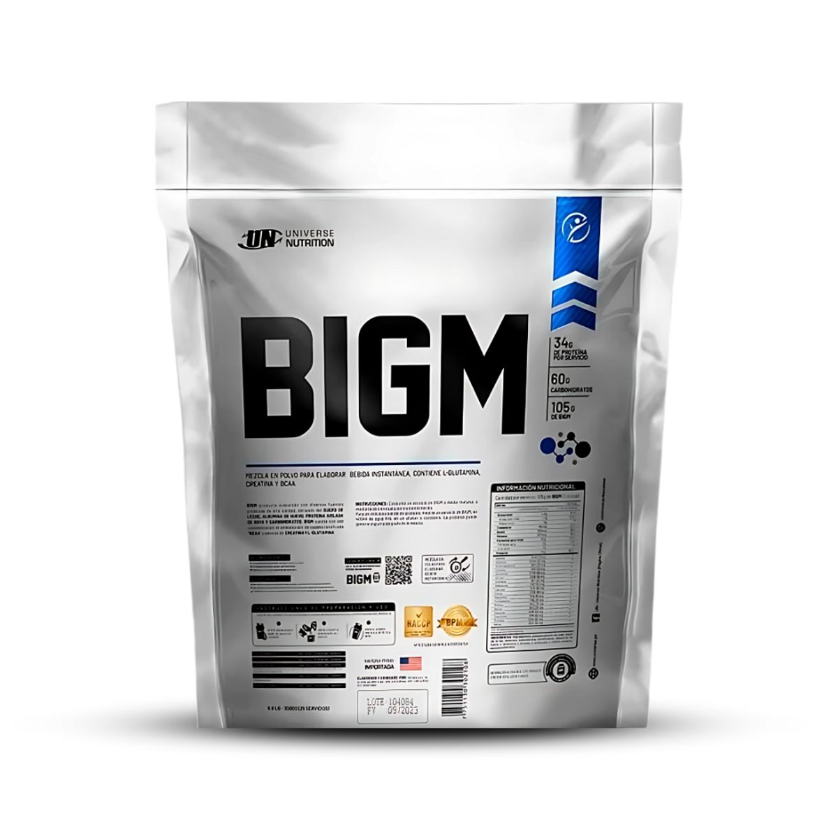 UNIVERSE NUTRITION - BIGM 5 Kg Vainilla + Creatina Universe Nutrition 250 g + Shaker