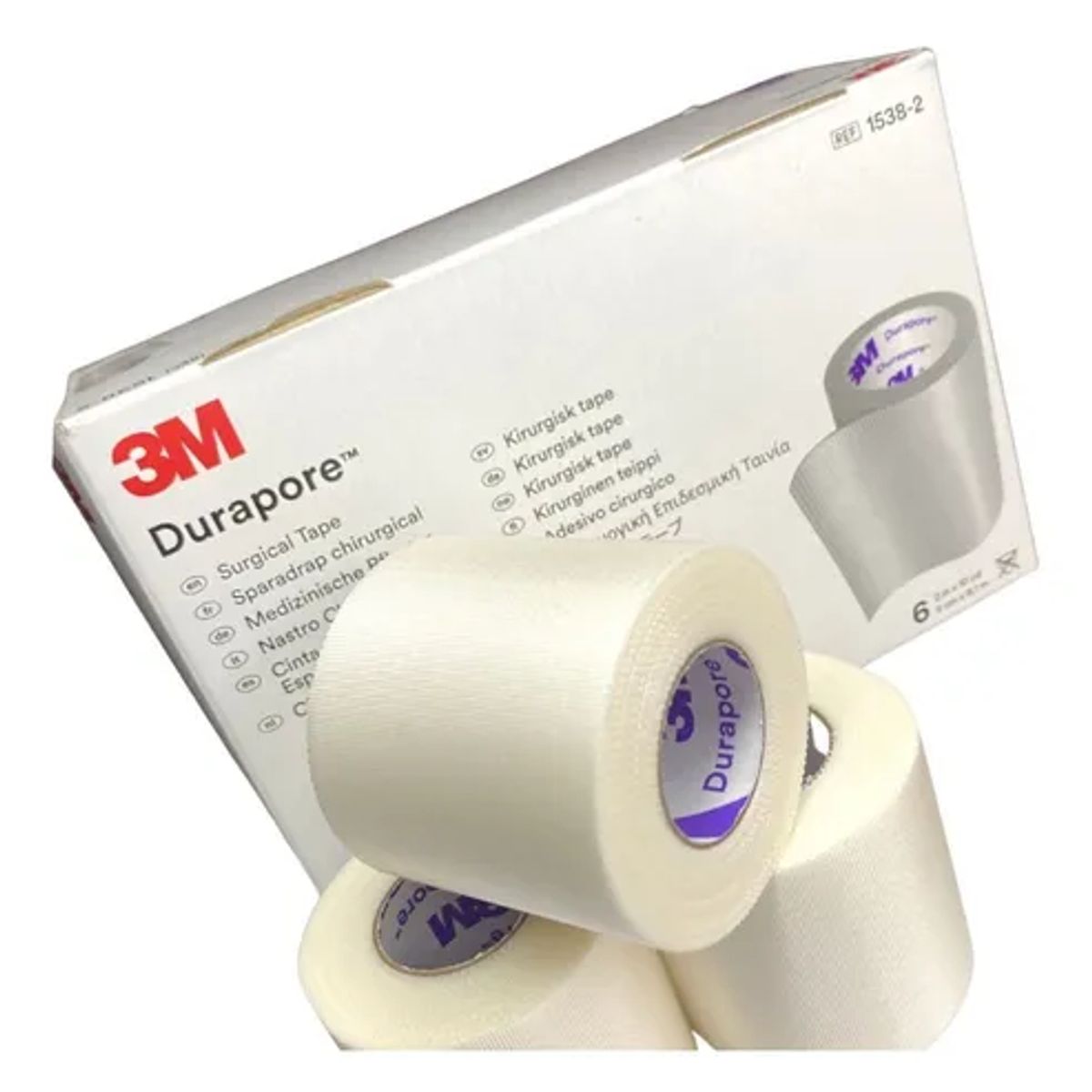 3M - ESPARADRAPO DE TELA 3M  DURAPORE  5 Cm X 9.1 M CAJA X 6 ROLLOS