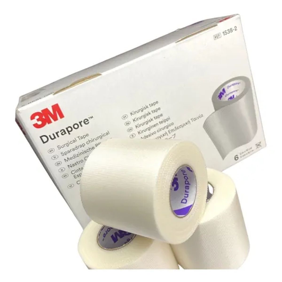 3M - ESPARADRAPO DE TELA 3M  DURAPORE  5 Cm X 9.1 M CAJA X 6 ROLLOS