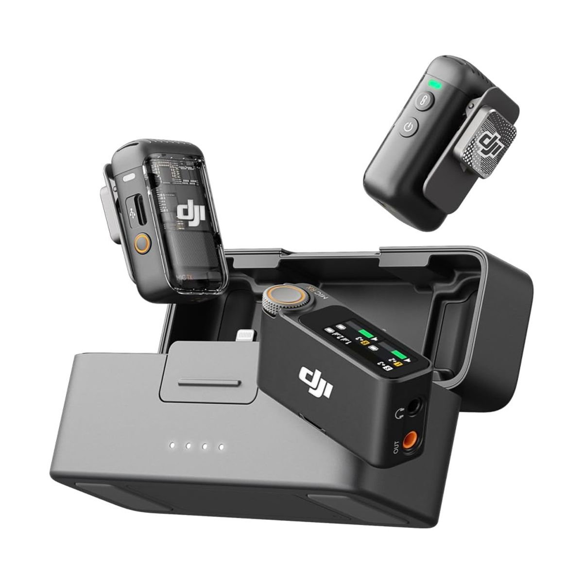 DJI - Micrófono DJI Mic 2 (2 TX + 1 RX + Estuche de carga)