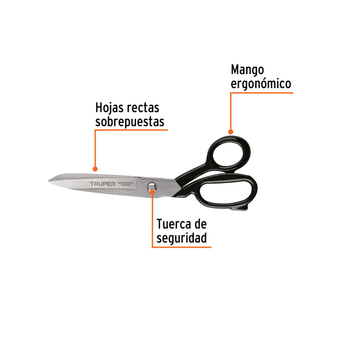 TRUPER - Tijera industrial para sastre 9 pulgadas Truper TI-9