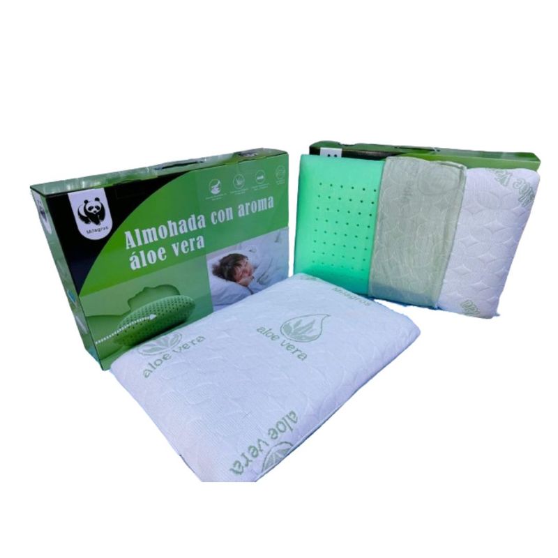 GENERICO - ALMOHADA VISCOELÁSTICA CON ALOE VERA 53cm x 36cm