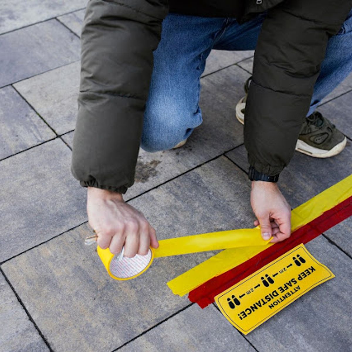 GENERICO - CINTA DELIMITADORA O SEÑALIZADORA DE PVC COLOR AMARILLO 2 pulgada o 5CM x 33M