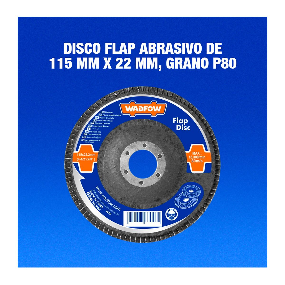 GENERICO - Disco De Desbaste Flap 115mm Grano P80 Wyl1303 - Wadfow