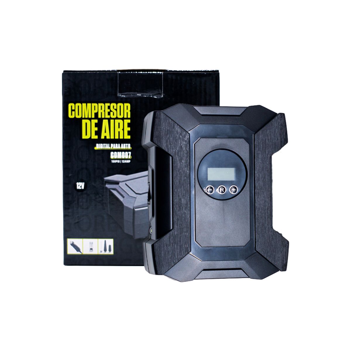 OREGON - Compresor De Aire Digital Cigarrera 120w Auto Moto Bicibleta