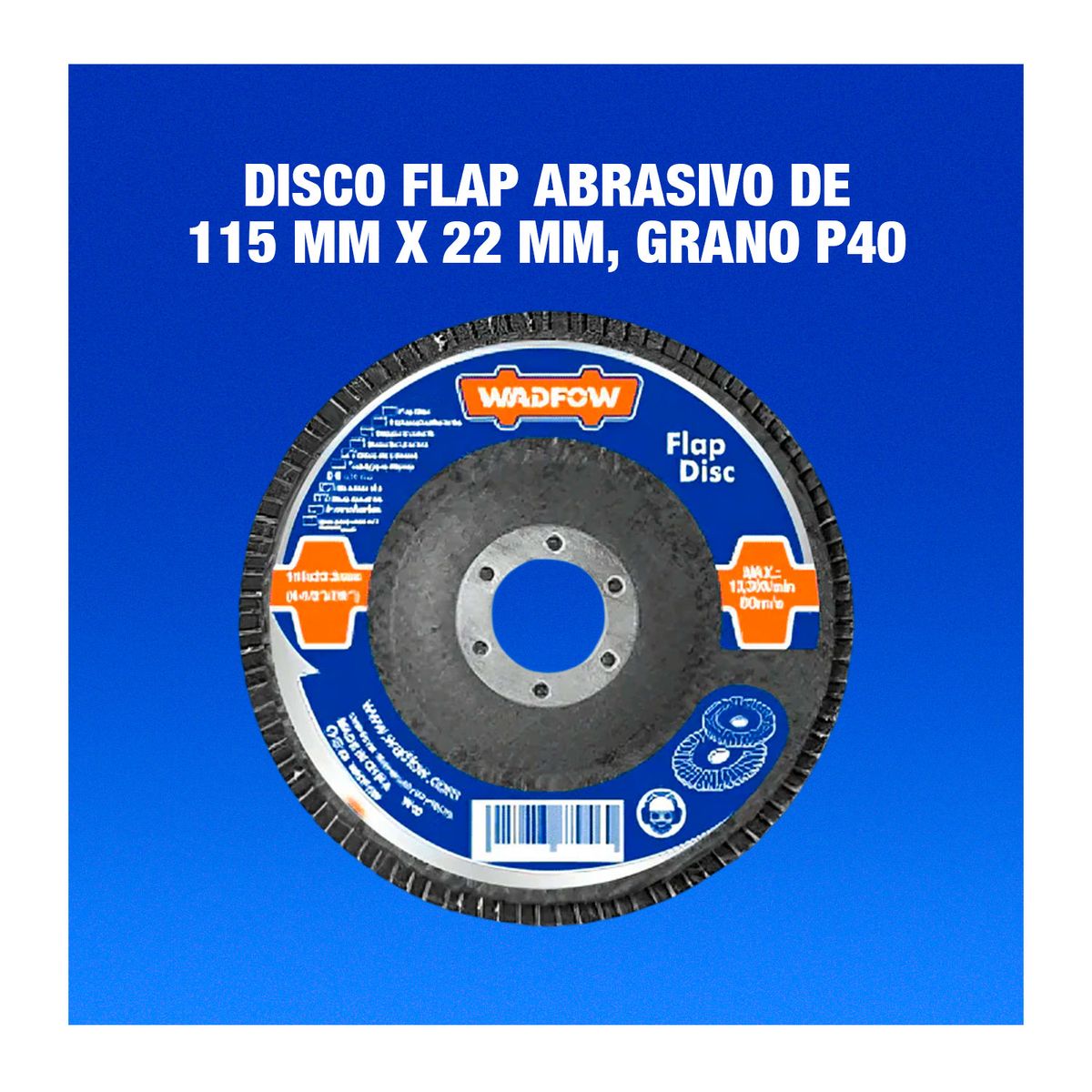 GENERICO - Disco De Desbaste Flap 115mm Grano P40 Wyl1301 - Wadfow