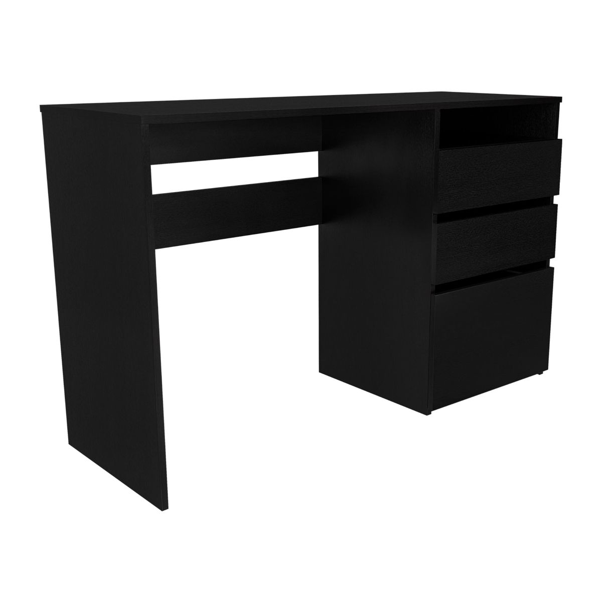 FMFURNITURE - Escritorio 3 Cajones Fm-049N - Negro