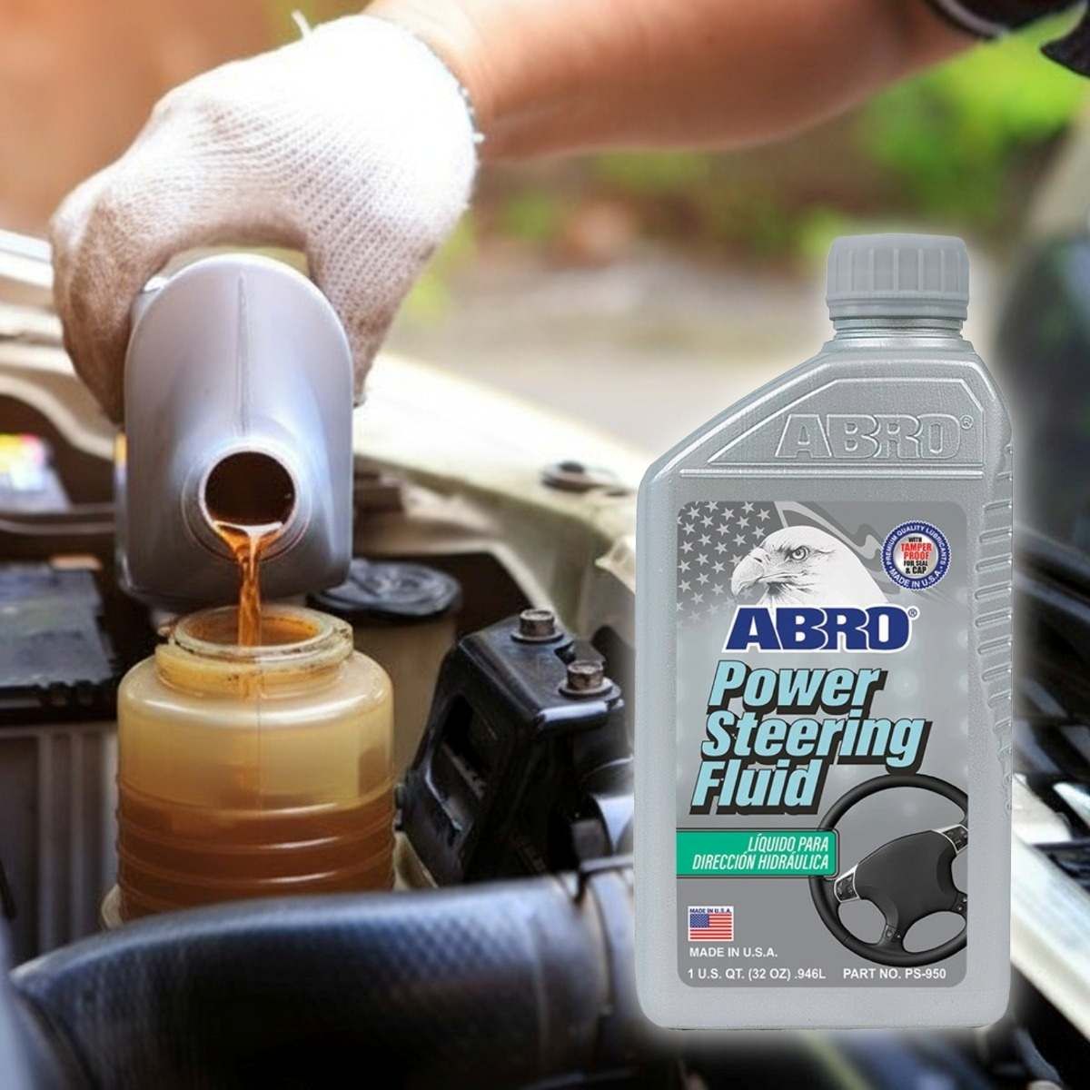 ABRO - ABRO Líquido de Dirección Hidráulica 946mL PS-950-QT