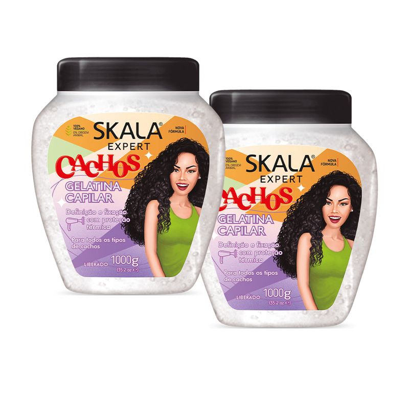 SKALA - Gelatina Capilar Cachos 1000g - Skala 2 Unid