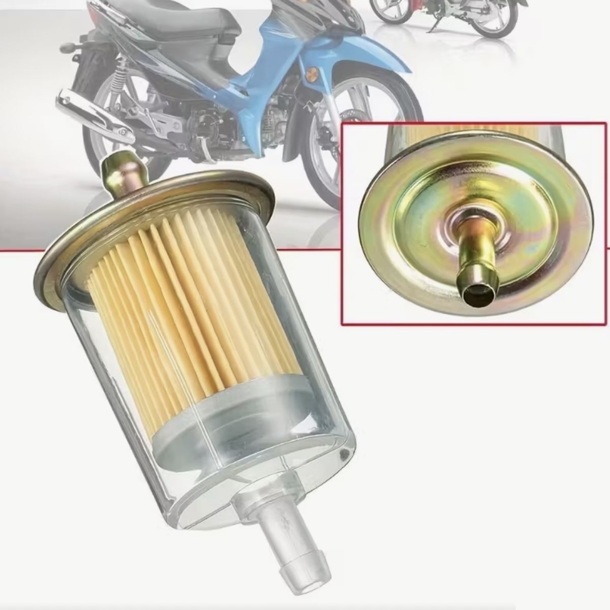 GENERICO - Filtro de Combustible para Moto Gasolina Carro Auto Yate