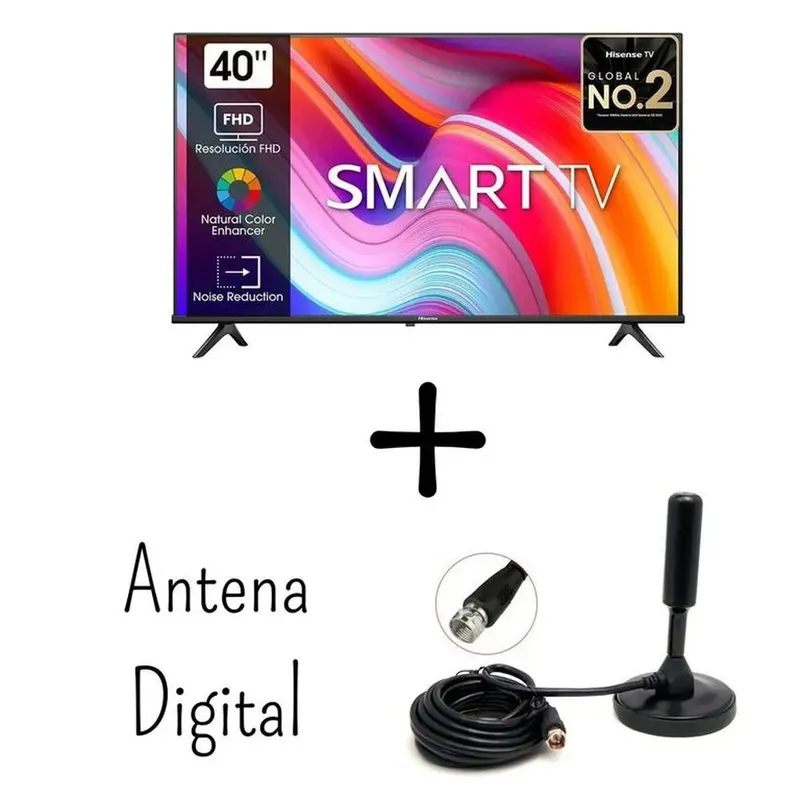 HISENSE - Televisor Smart TV Hisense 40 FHD 40A4K + Antena Digital