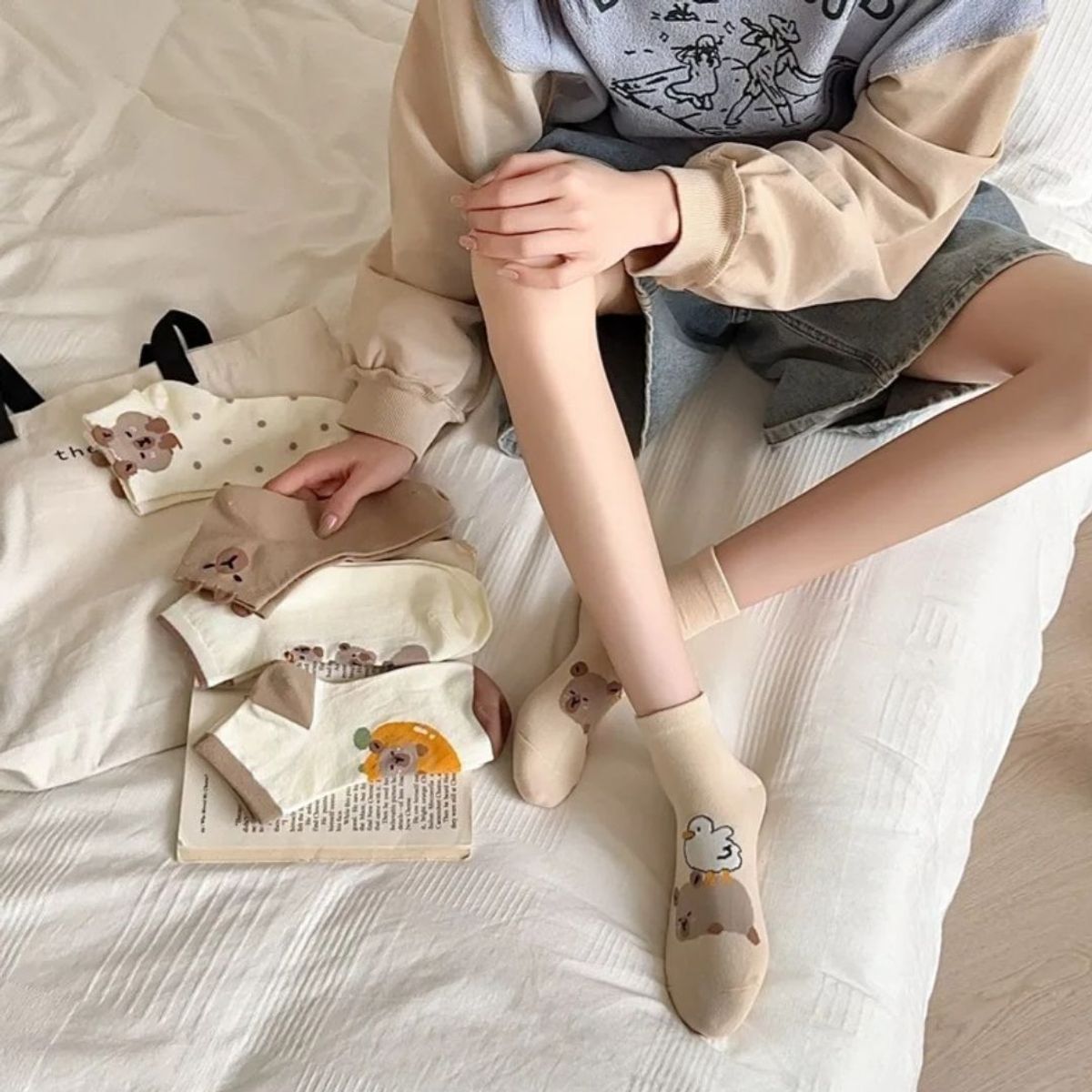 GENERICO - Medias Capibara tobilleras Pack de 5und