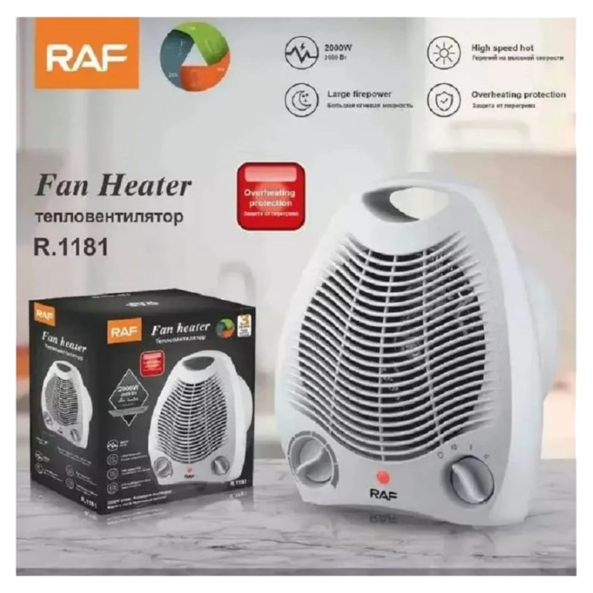 OEM - Termoventilador Calefactor Sistema Seguridad 2000w Premium