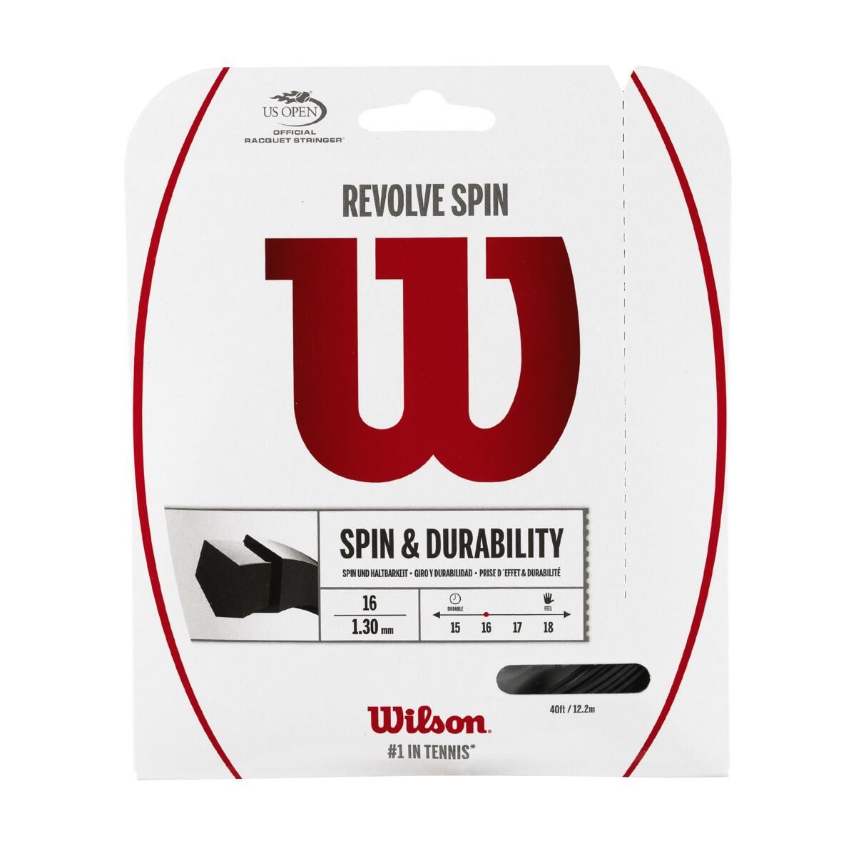 WILSON - Cuerdas Revolve Spin 16 Set Negro - Wilson