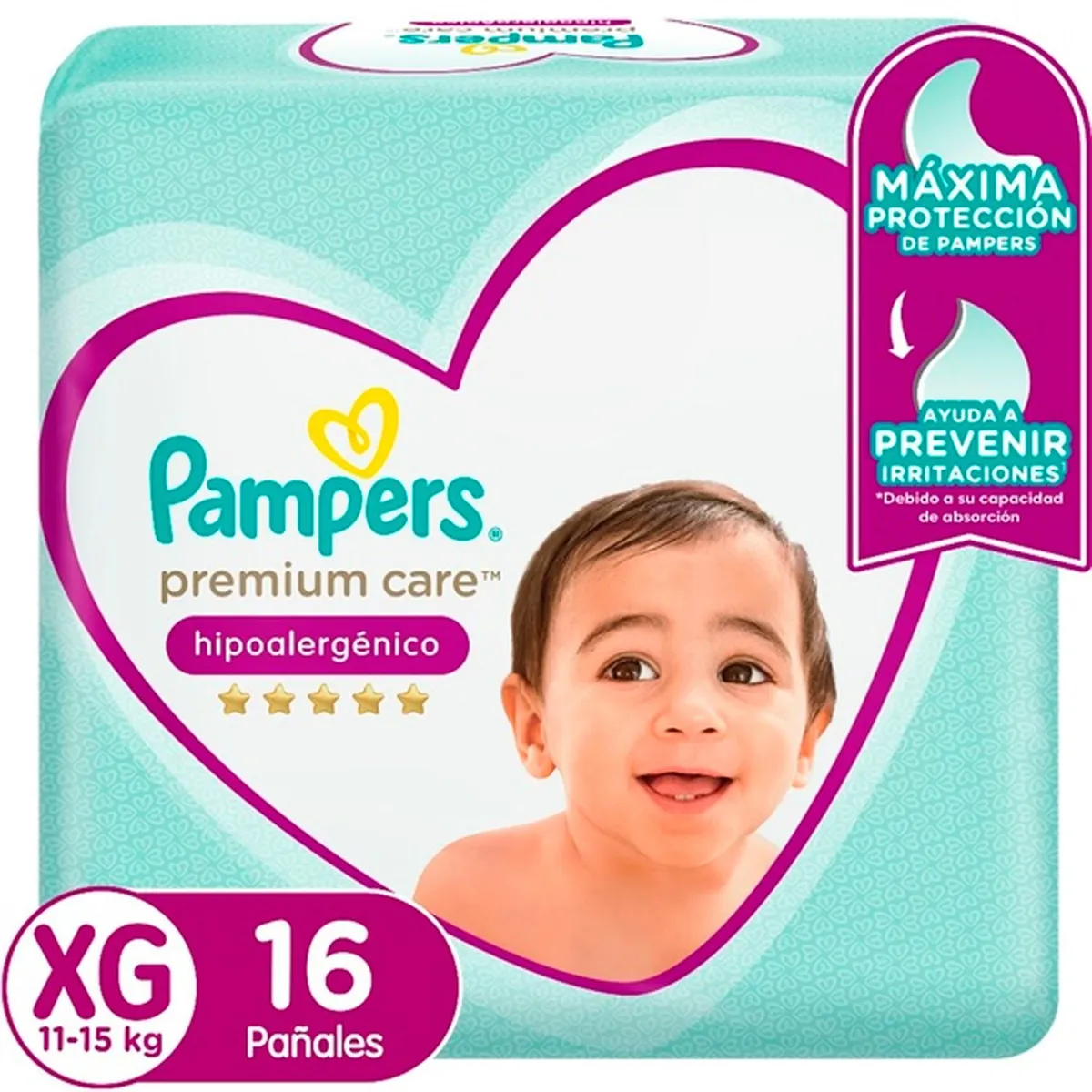 PAMPERS - Pañales Pampers Premium Care XG 16 Und