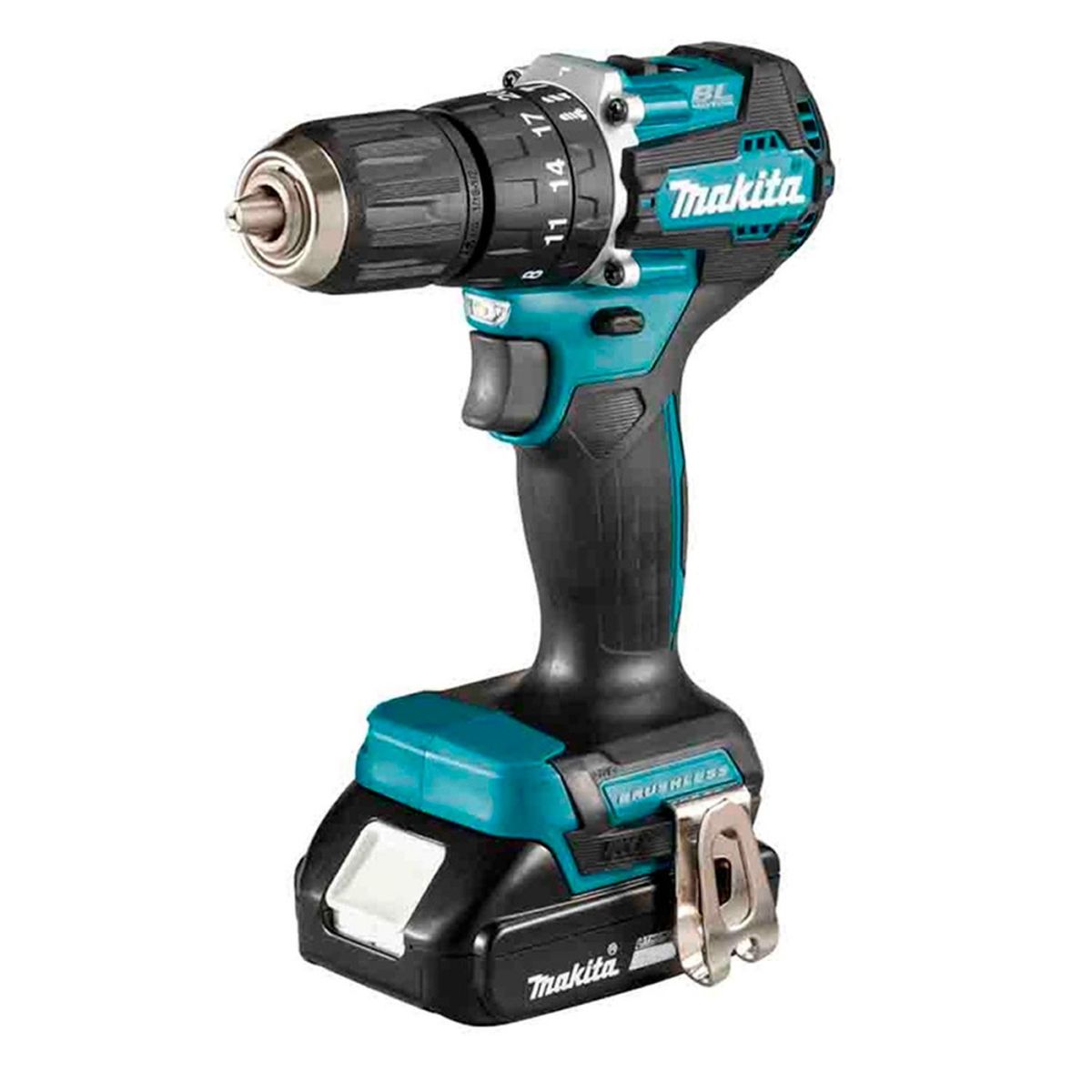 MAKITA - Taladro Percutor Makita DHP487 1/2" 18V BL +1 Bat 3AH + Cargador