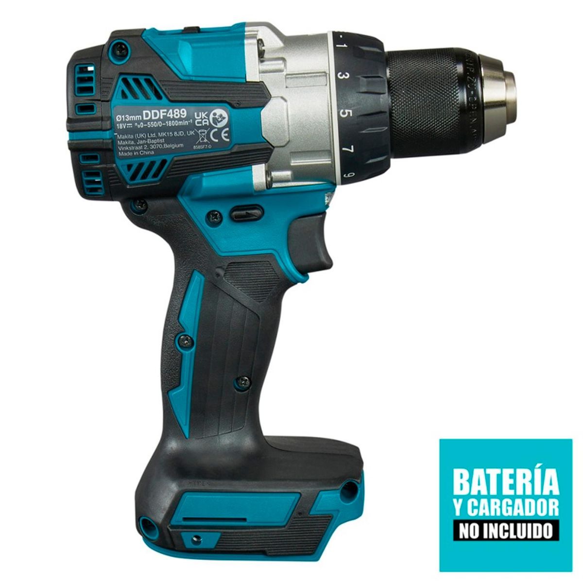 MAKITA - Taladro Atornillador Makita DDF489Z 18V  1/2” Brushless (Baretool)