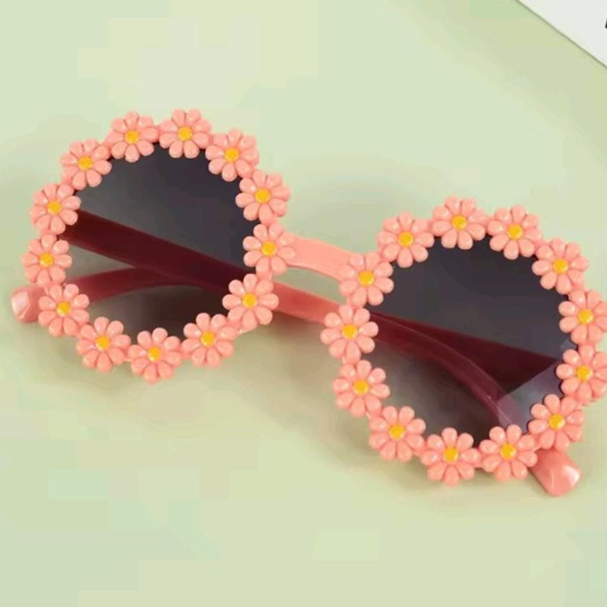 GENERICO - Gafas de sol acrílicas con flores - Melon