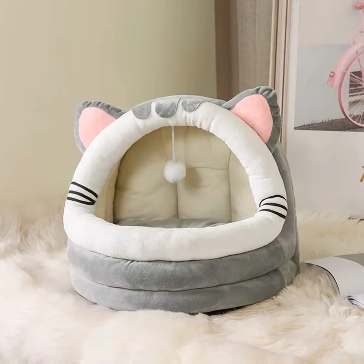 AMICATS - Cama Gato Gaticueva Gris