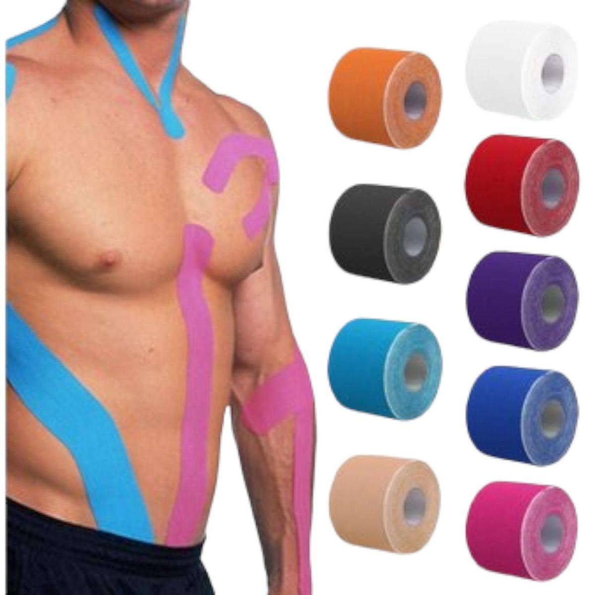 OEM - Kit De 3cintas Kinesiotape Venda Tape Rollo De 5m X 5cm