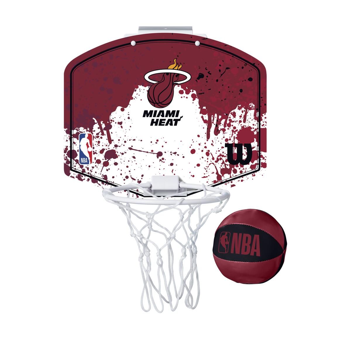 WILSON - Mini aro de básquet recreativo NBA Team Miami Heat - Wilson