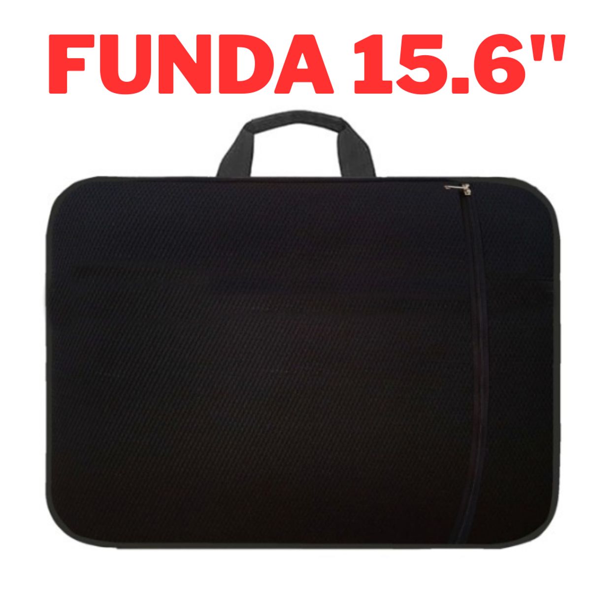 GENERICO - FUNDA CON ASA PARA LAPTOP DE 15.6 PULGADAS CON DOBLE CIERRE NEGRO