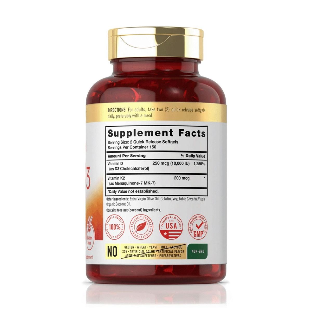 VITAMINA - Vitamina K-2 con D-3 (300 Softgels) – Carlyle