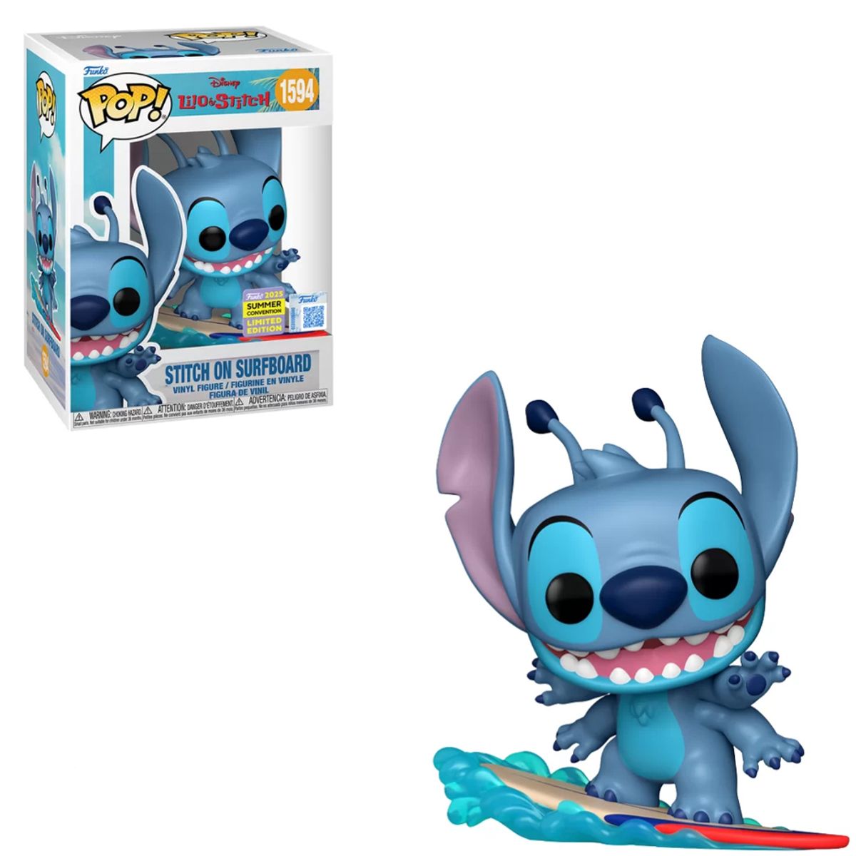 FUNKO - Funko Pop Lilo & Stitch - Stitch Surfeando exclusivo SDCC 2025 1594