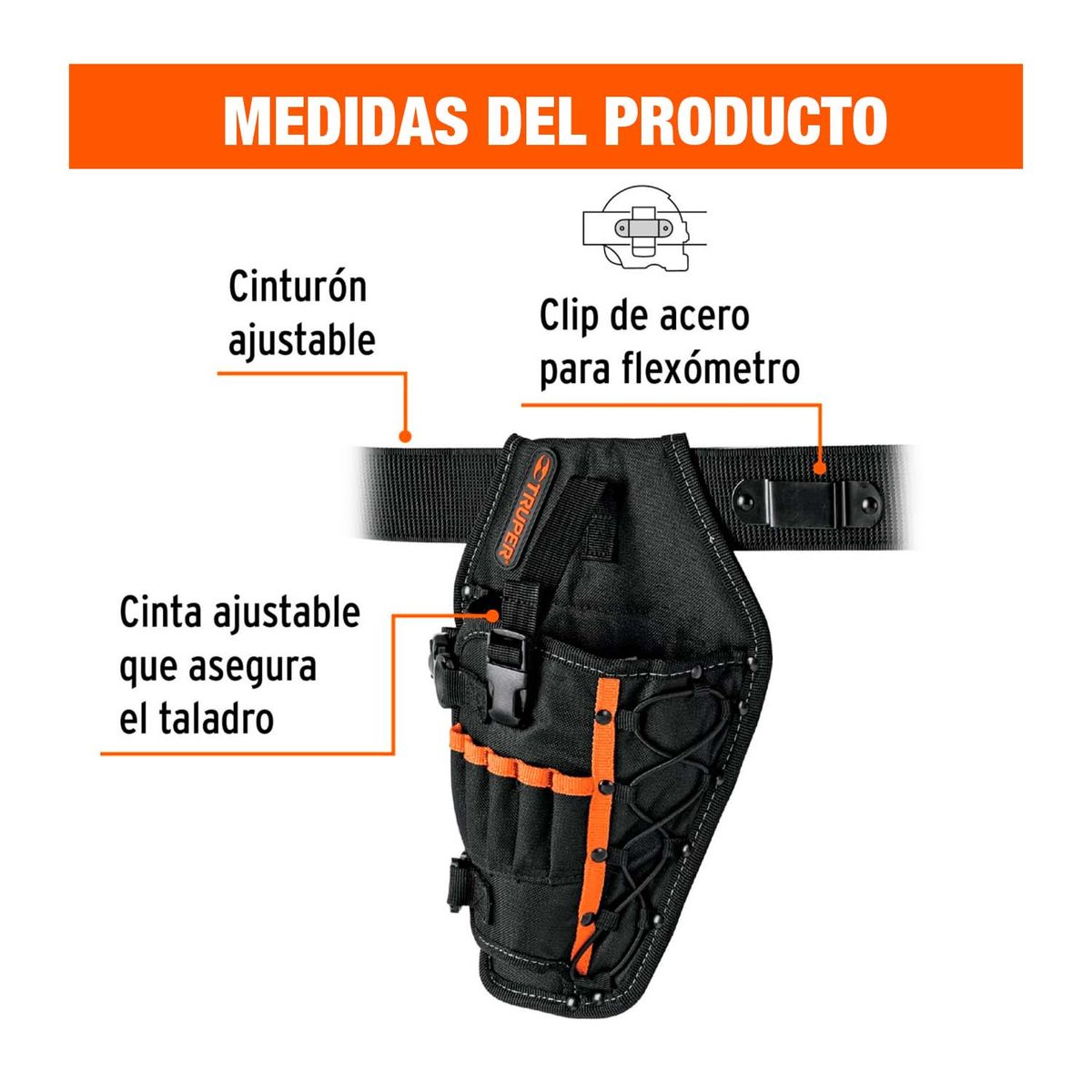 Porta Taladro Y Herramientas De Poliester 5 Compartimientos, marca Truper - Foto 2