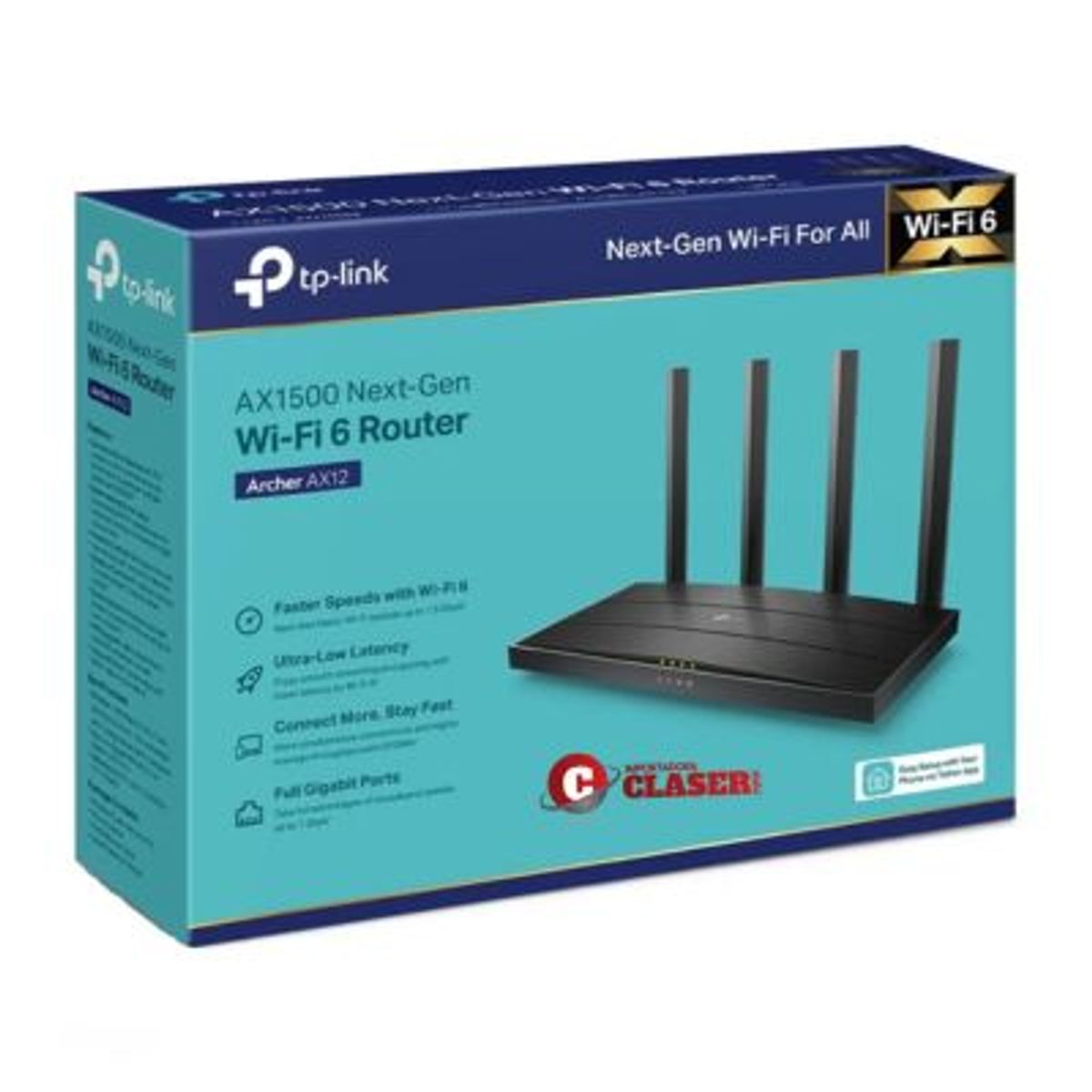 TP LINK - ROUTER TP-LINK AX12 AX1500 4PTS GIGABIT WIFI6