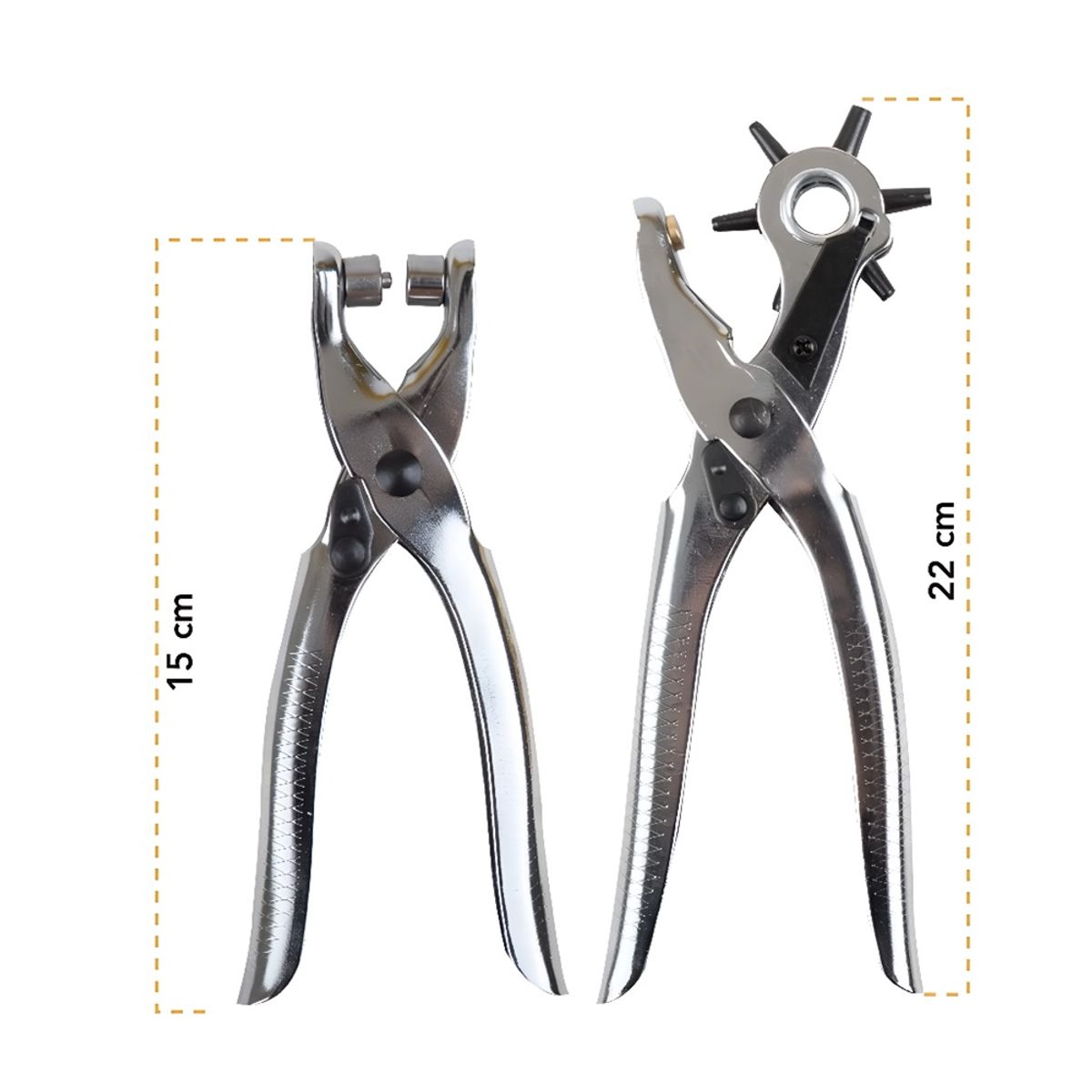 GENERICO - Kit Alicate Sacabocado + Pinza Ojilladora + Bolsita de Ojales