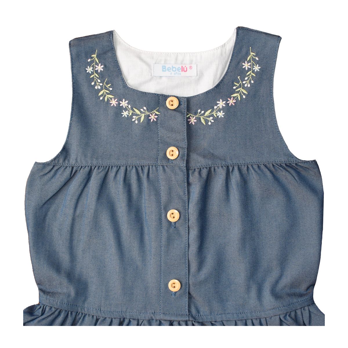 BEBELU - Vestido Chambray Xiomy Para Niña Bebelú