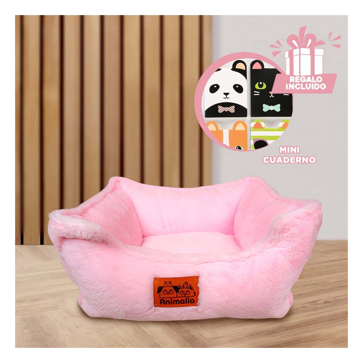RYBIU IMPORT - Cama Comoda para Mascotas Lazo Rosa Y+Regalo Agendita