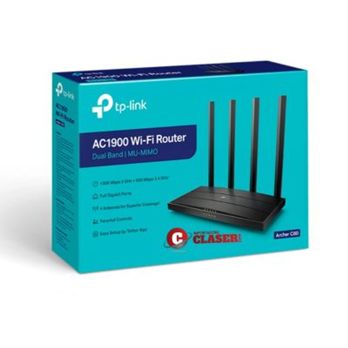TP LINK - ROUTER TP-LINK ARCHER C80 AC1900 DOBLE BANDA WIRELESS
