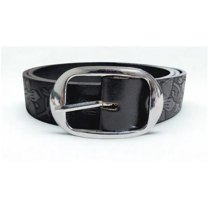 LEMANT'S - Correa - Cinturón de Cuero Tabú con Grabado Floral para Dama