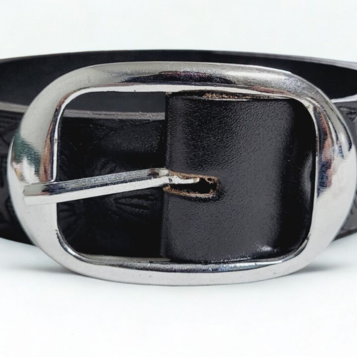 LEMANT'S - Correa - Cinturón de Cuero Tabú con Grabado Floral para Dama