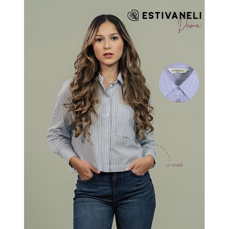 ESTIVANELI - Blusa Casual Dama Manga Larga Estivaneli