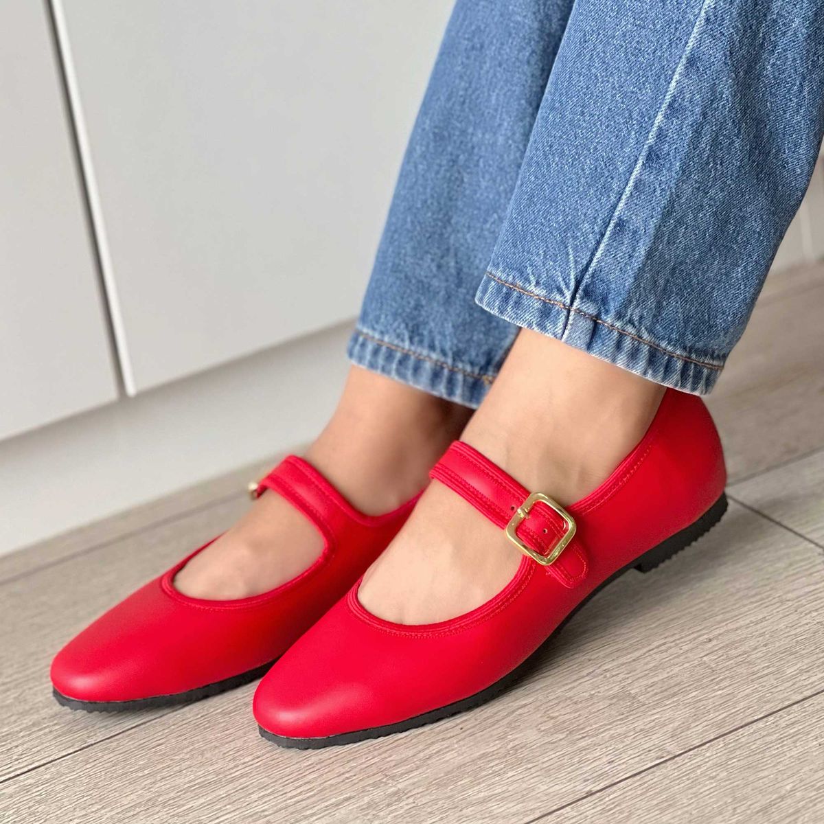 GENERICO - BALERINA CASUAL ROJO MERI PARA DAMA