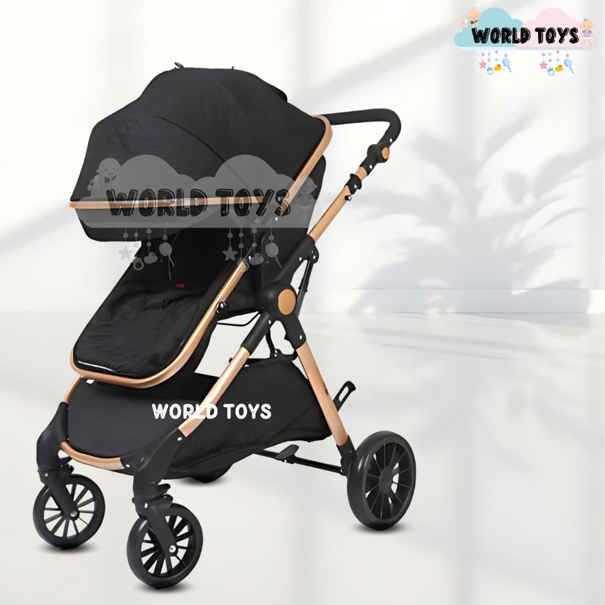 EBABY - Coche Moisés Travel System «PARIS NEW» de Lujo Black