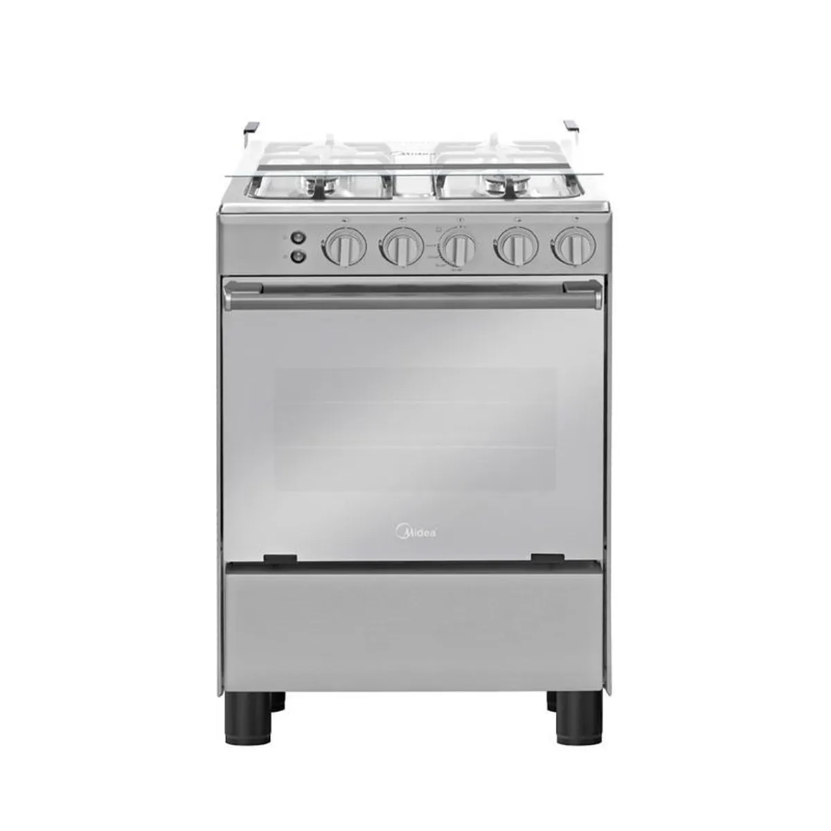 MIDEA - Cocina De Pie 1 Horno 4 Hornillas Gris 24" Midea - MGS24FS2LAAMB
