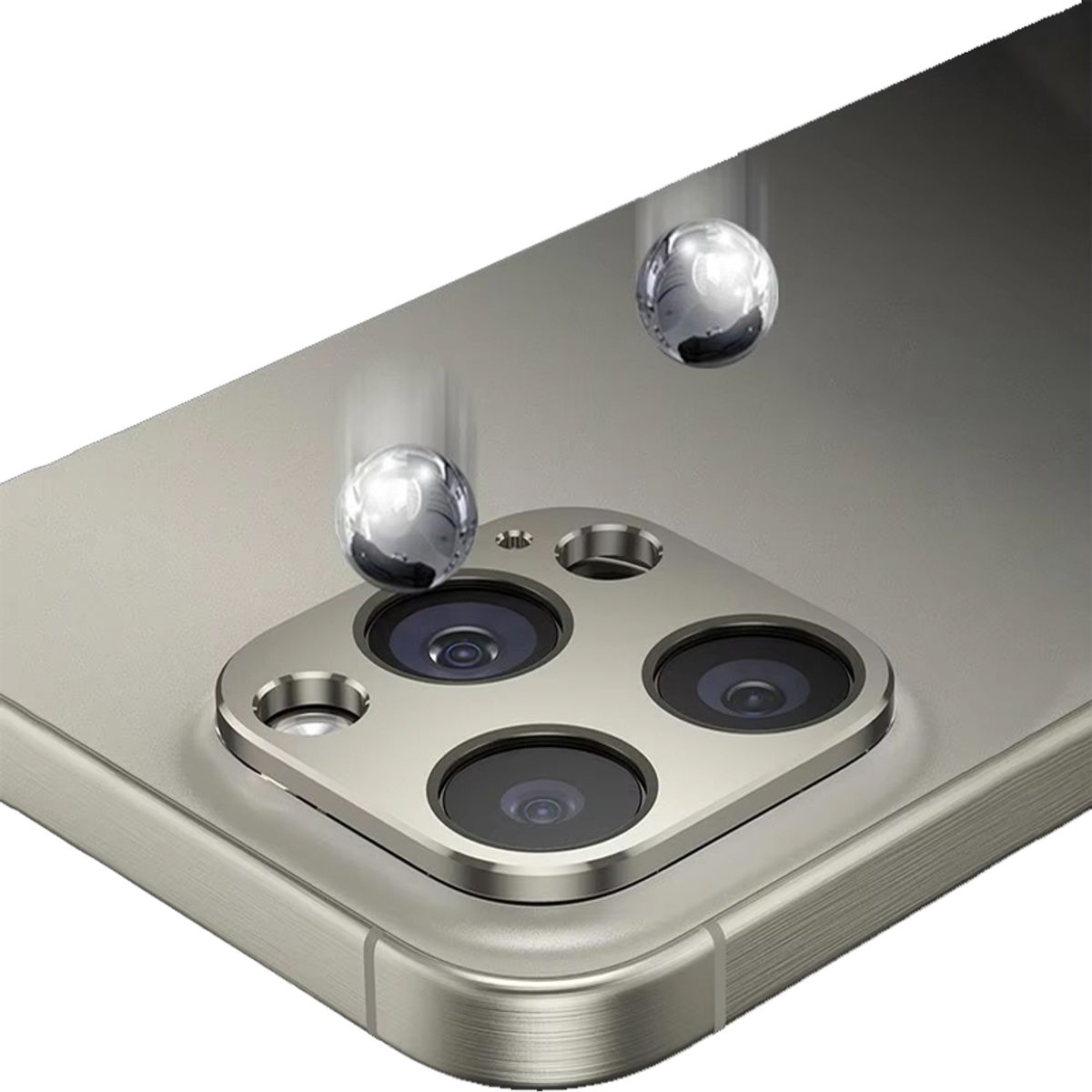 GENERICO - Protector De Camara Para Iphone 16 Pro Max Y 16 Pro  Silver