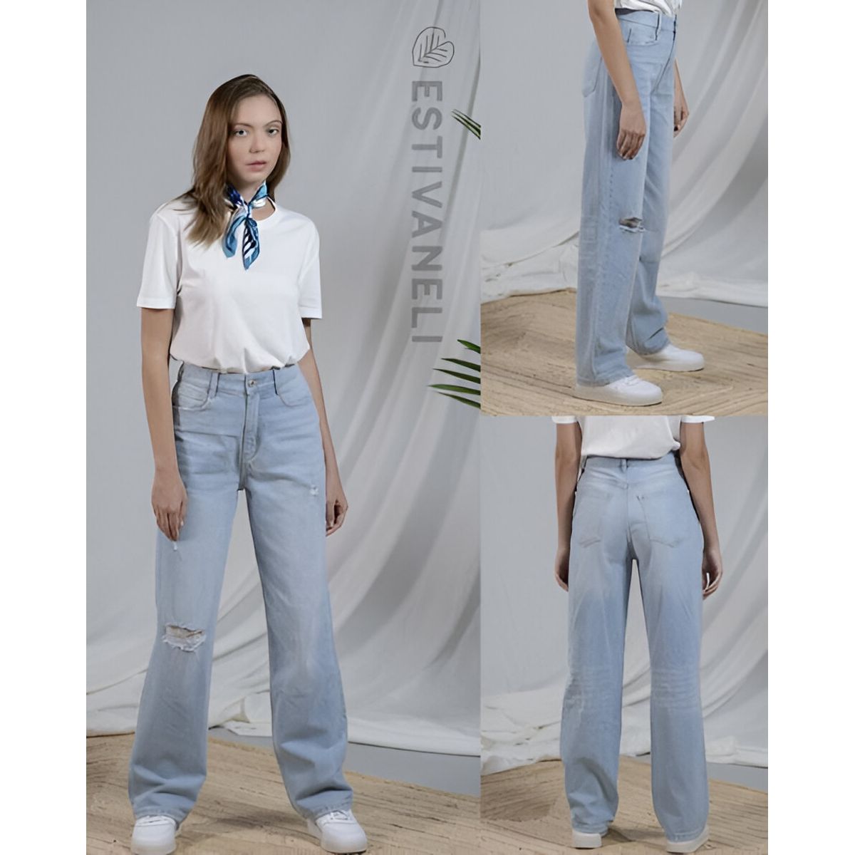 ESTIVANELI - Jeans de Dama Estivaneli WIDE LEG