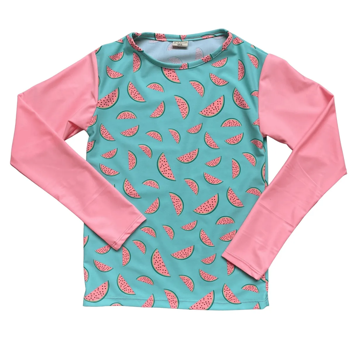 RED CARROT - Polo para nadar niña manga larga lycra rosa con sandias