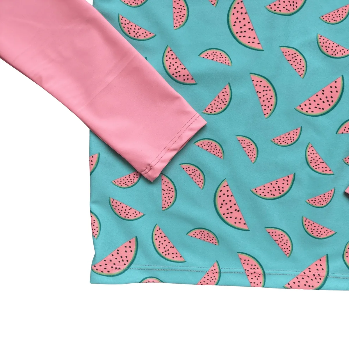 RED CARROT - Polo para nadar niña manga larga lycra rosa con sandias