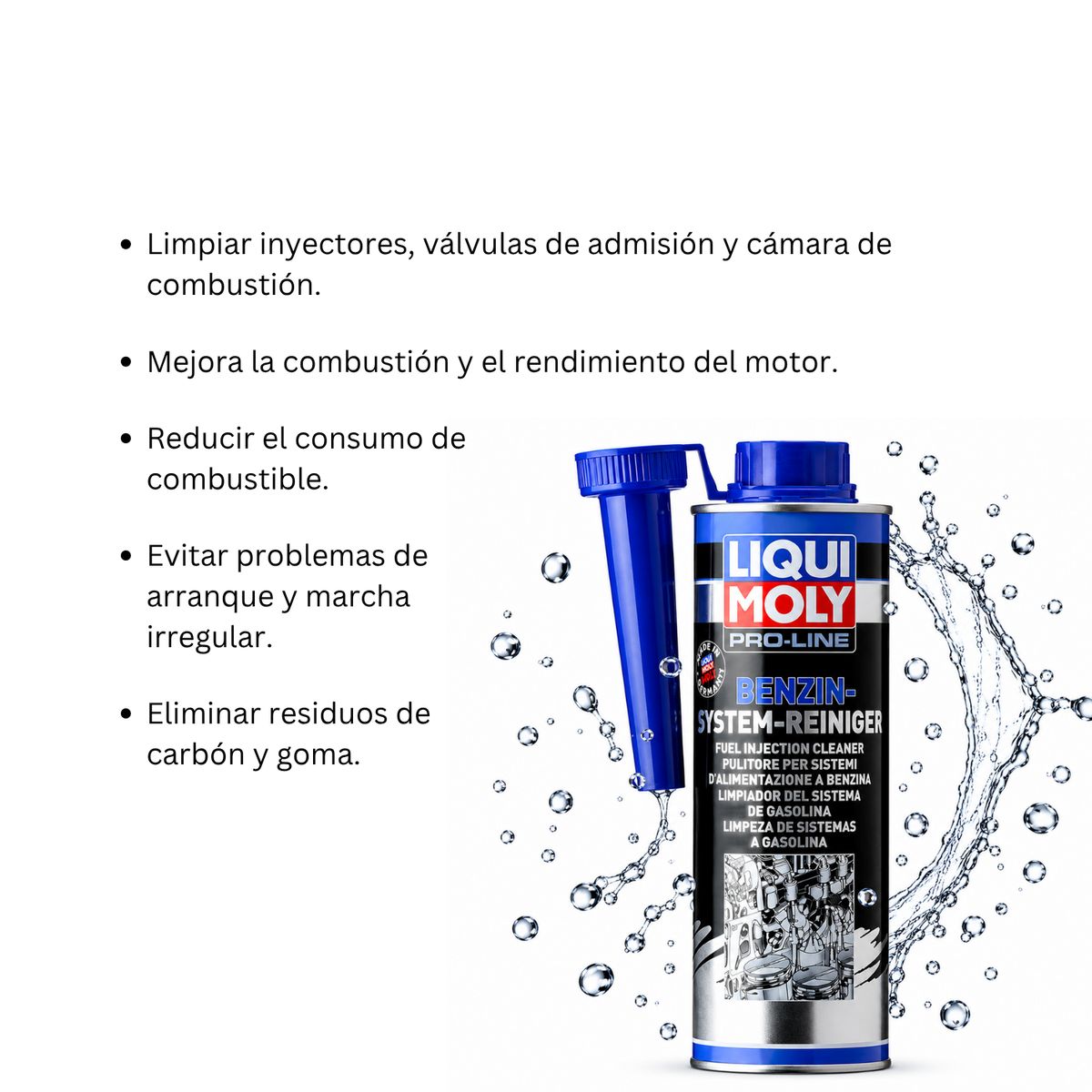 LIQUI MOLY - LIQUI MOLY Limpiador Pro Line de sistema de inyección de gasolina Benzin System Reinieger 500ml