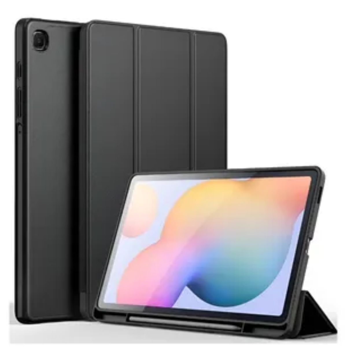 GENERICO - FUNDA SMART COVER SAMSUNG S6LITE TAB NEGRO