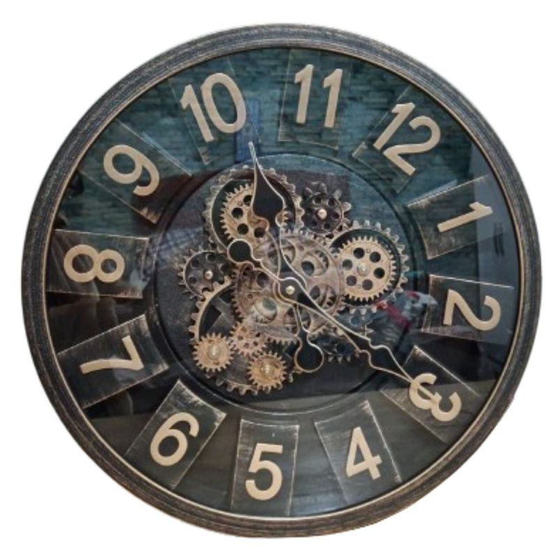 START FG - Reloj de Pared Mecatrónico Color Oro Viejo fabuloso con Estilo Clásico