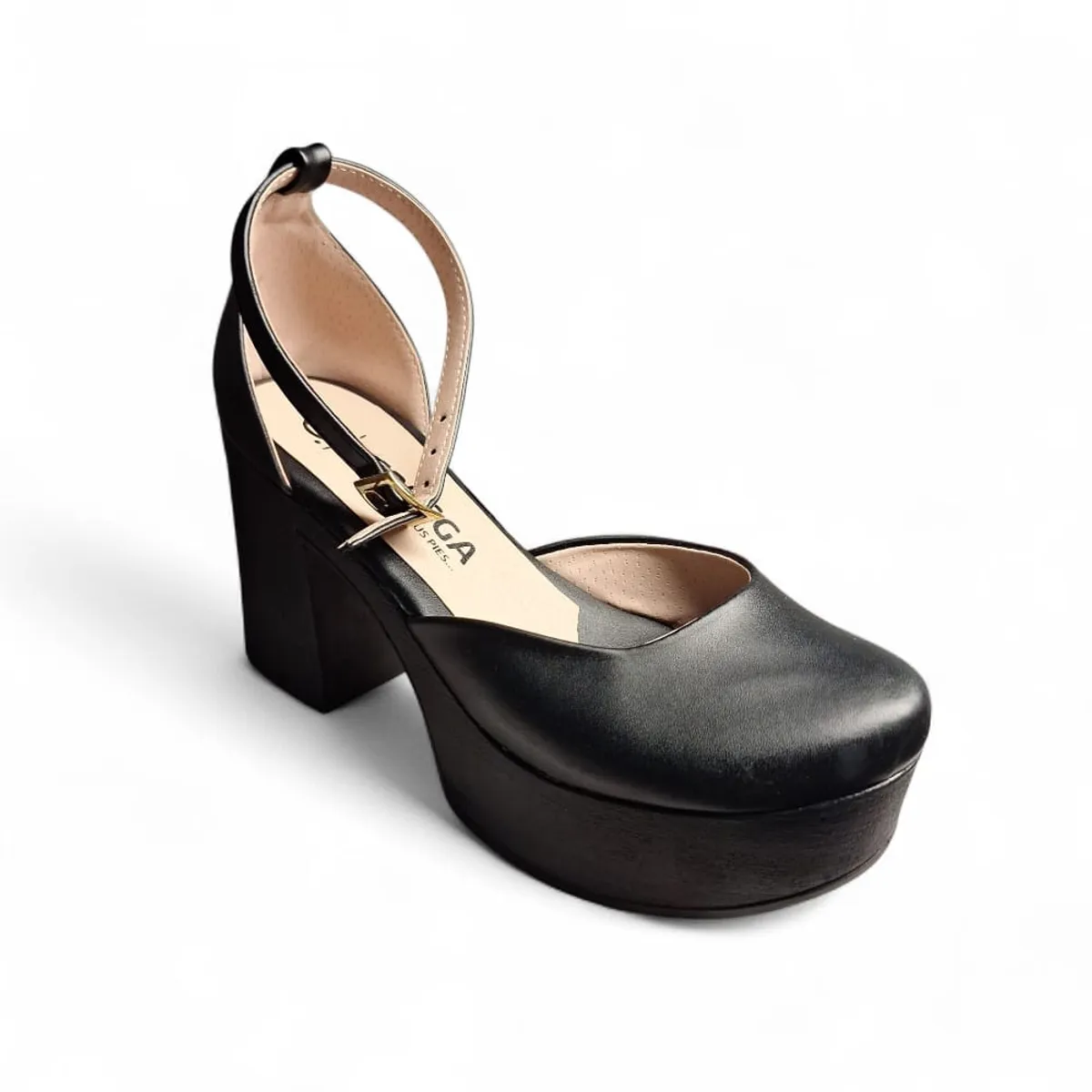 GENERICO - sandalia mujer yomar taco 7 plataforma 4 cerrada