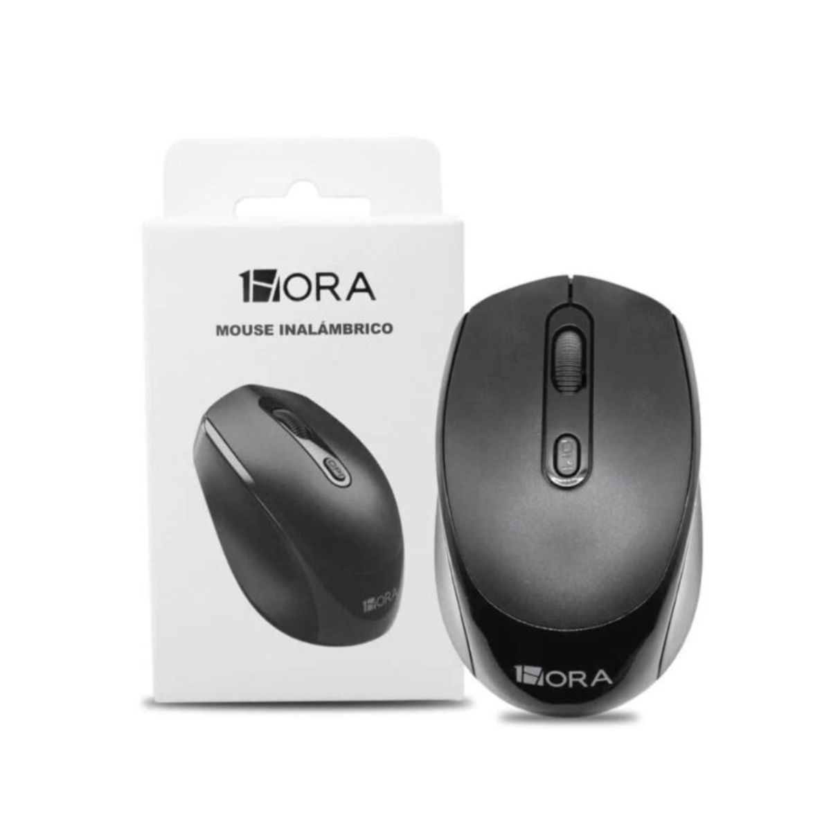 SEISA - Mouse Inalambrico Raton Ergonomico Ligero Negro 1Hora